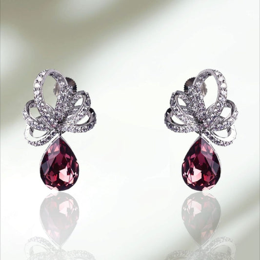 Swarovski AD/CZ Studded Flower Designed Earrings.💫