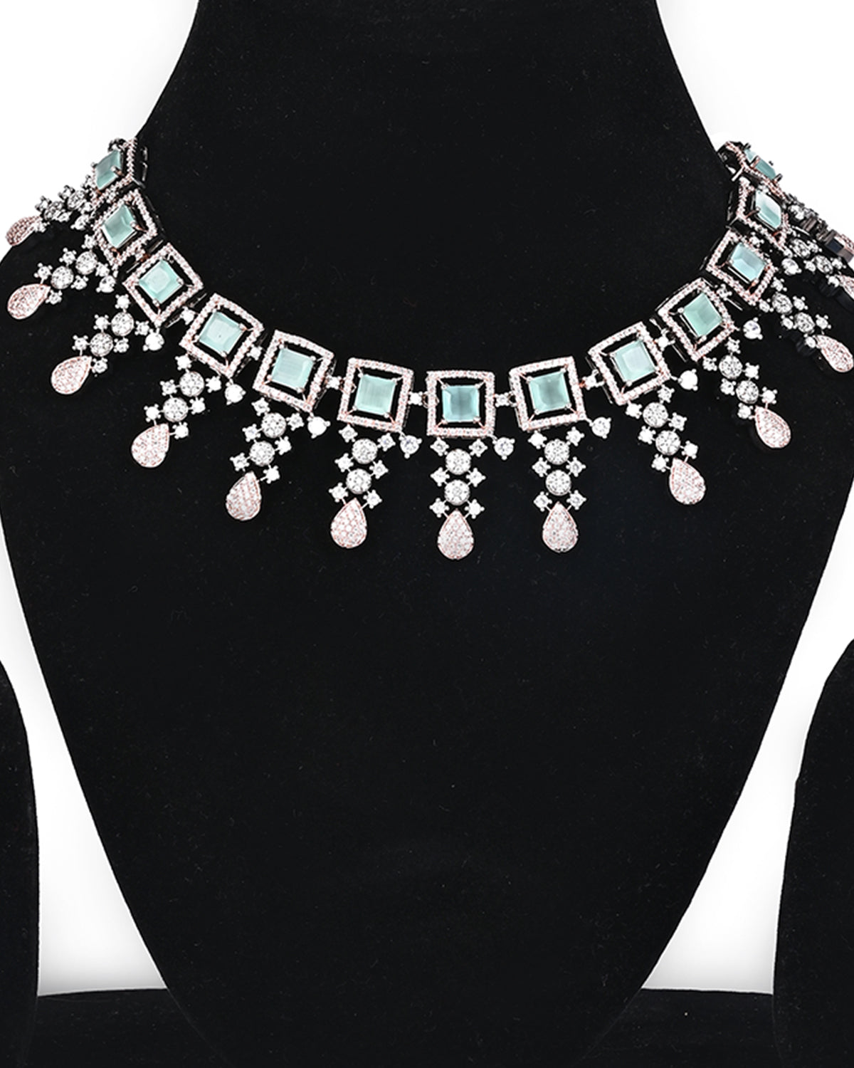 CZ & American Diamond Studded Necklace Set.π«
