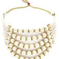 Pearl Multi-layer Beaded Kundan Choker Necklace Set for Women