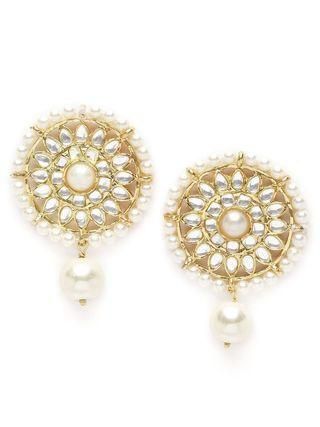 Pearl Multi-layer Beaded Kundan Choker Necklace Set for Women