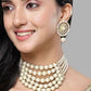 Pearl Multi-layer Beaded Kundan Choker Necklace Set for Women