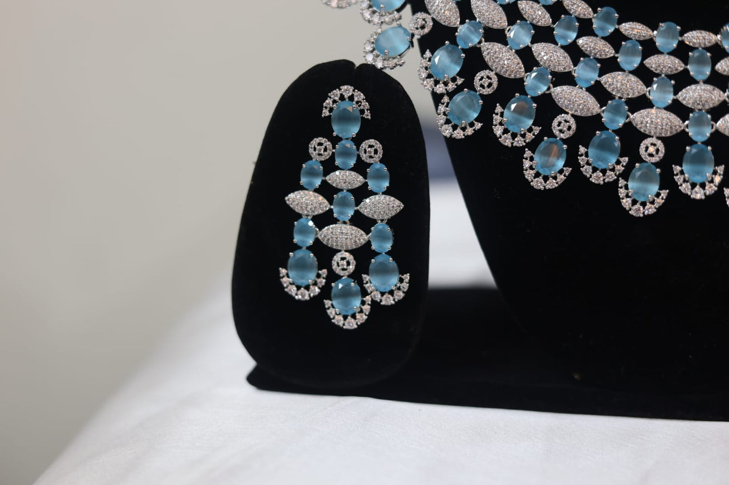 CZ & American Diamond Studded Necklace Set.