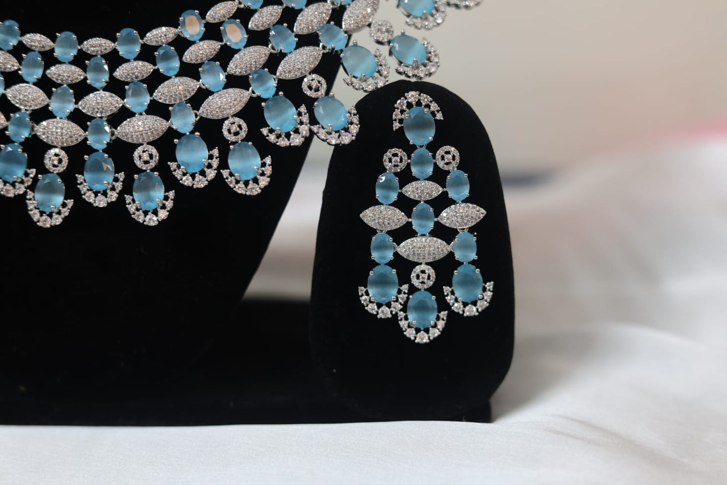 CZ & American Diamond Studded Necklace Set.