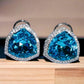 Triangle AD and CZ studded Crystal Earrings.