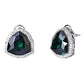 Triangle AD and CZ studded Crystal Earrings.